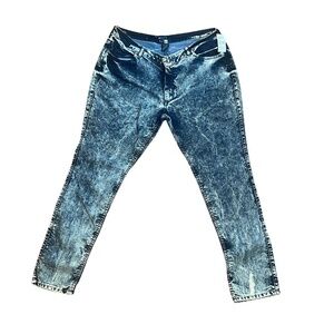 PZI Skinny Leg Passion Acid Wash Jeans